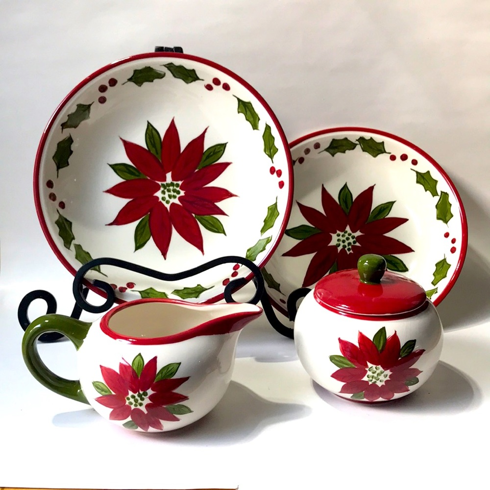 Vintage Holiday Serving Set